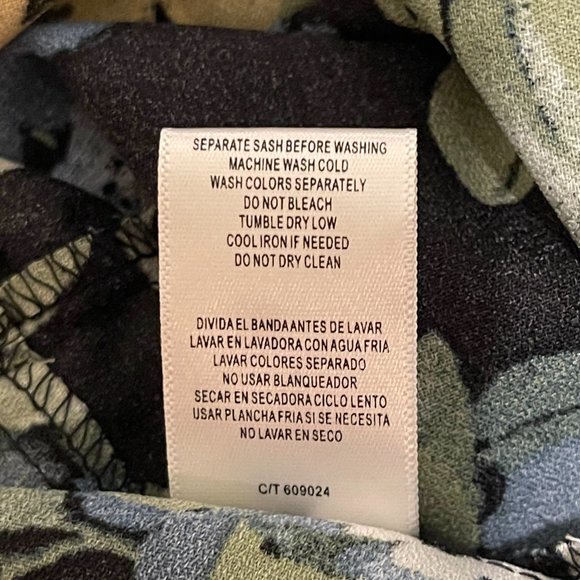 NWT Bleeker 126 22W Dress - Black with soft muted Blues & Greens with Yellow - Picture 15 of 16